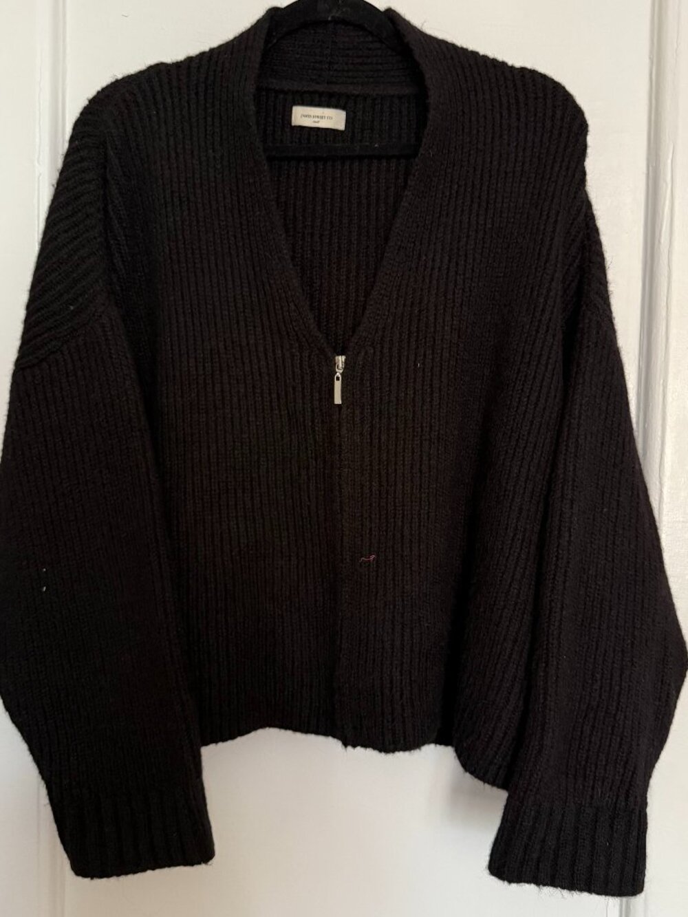 James Street Co Luxe Mohair Fran Cardigan in Black